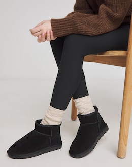 Renna Suede Low Cut Warm Lined Snug Boots - Wide Fit (E)