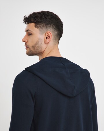 Dark Navy Cotton Knit Hoodie