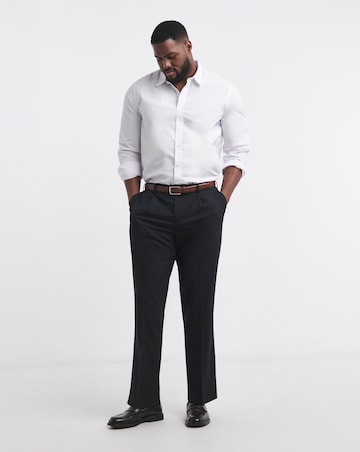 Regular Fit Pleat Front Stretch Formal Trouser