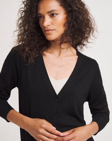 Black V Neck Cardigan