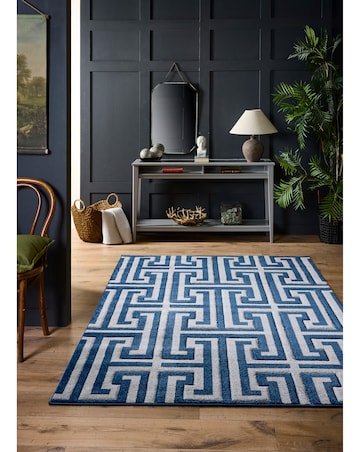 Greek Key Textured Rug