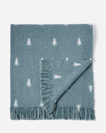 Christmas Trees Faux Mohair Throw