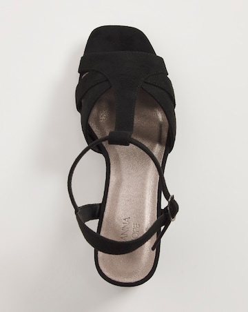 Donna T Bar Platform Sandal - Extra Wide Fit (EEE)