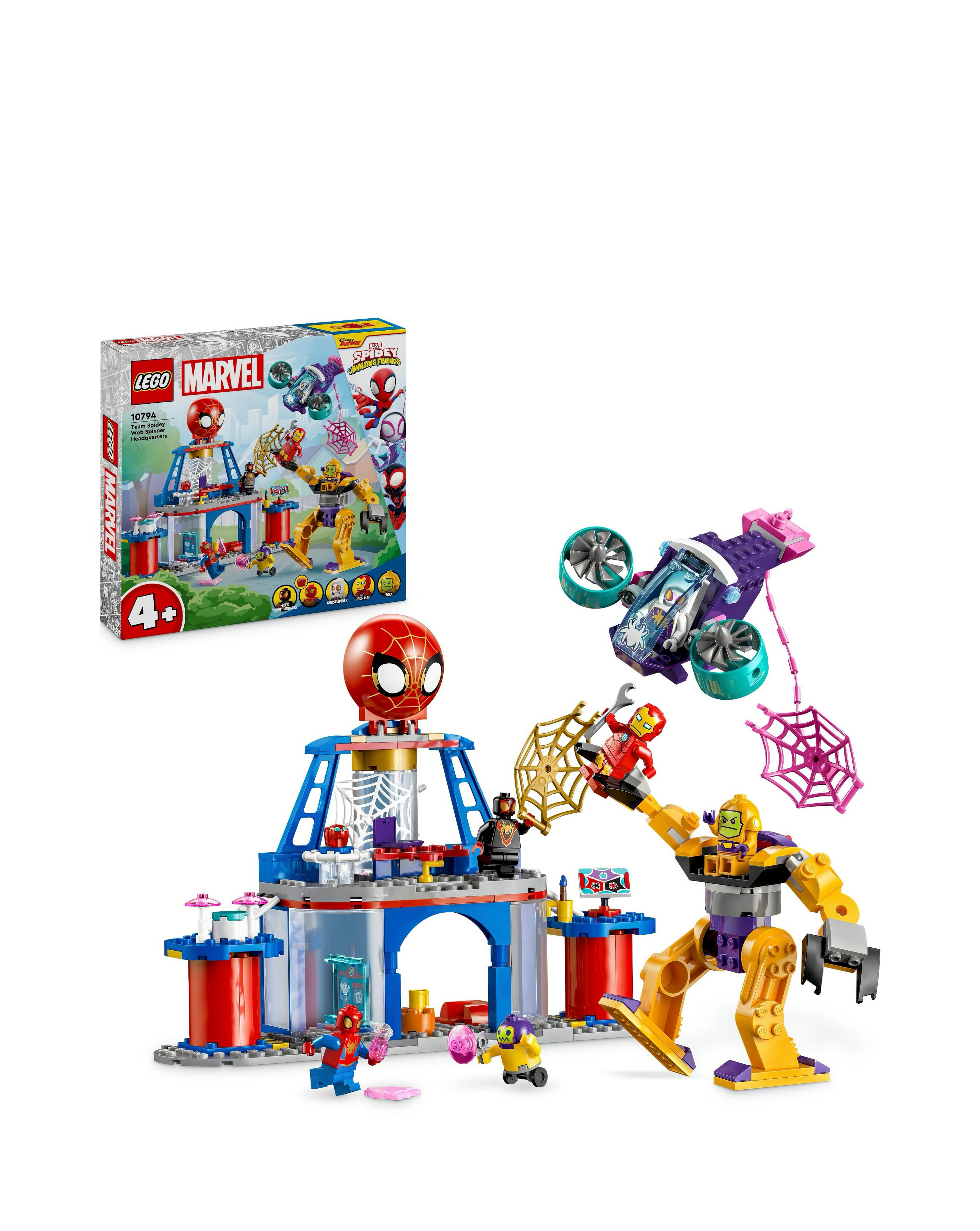 LEGO Spidey Team Spidey Web Spinner Headquarters 10794 | JD Williams