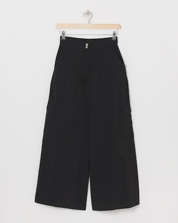 Black Cargo Palazzo Trousers