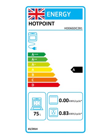 Hotpoint HDD6GDC2B1 60cm Dual Fuel Double Cooker with Glass Lid - Black
