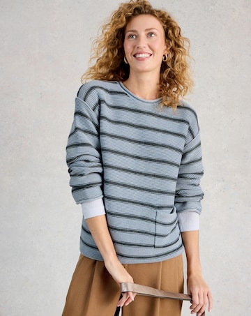 White Stuff Gigi Stripe Washed Jumper