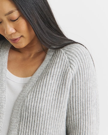 Grey Marl Edge To Edge Cardigan