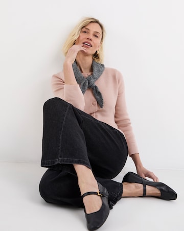 Round Neck Peplum Cardigan