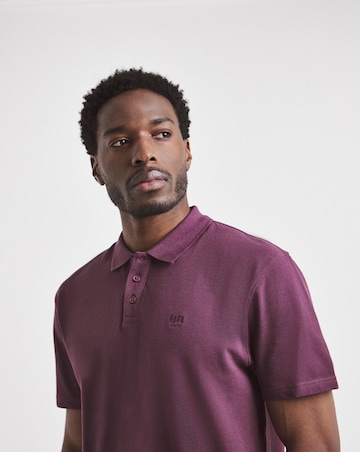 Union Relaxed Fit Pique Polo - Plum