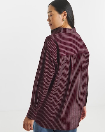 Stripe Oversized Long Sleeve Shirt
