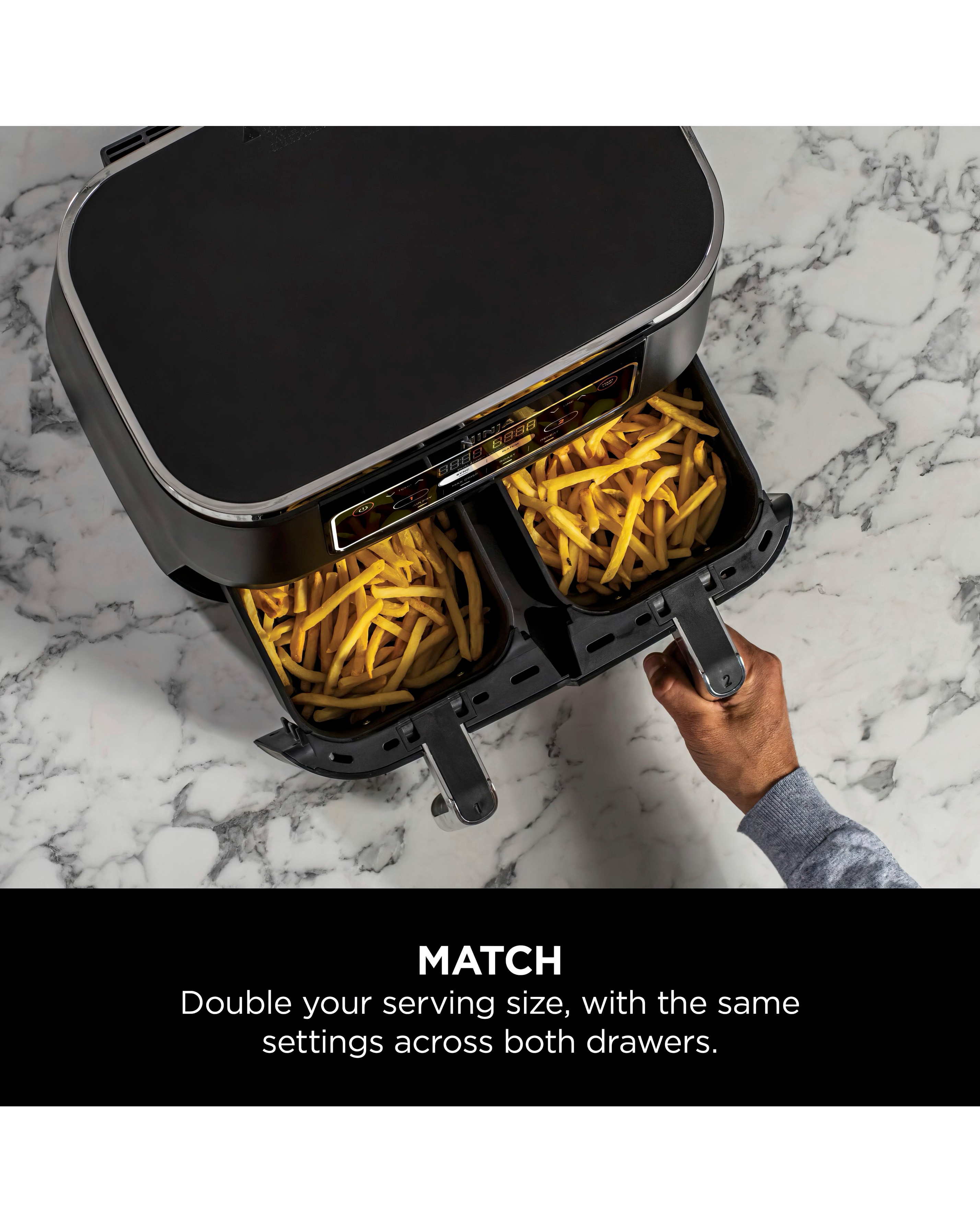 Ninja Foodi 4-in-1 Dual Zone Air Fryer 7.6L | JD Williams