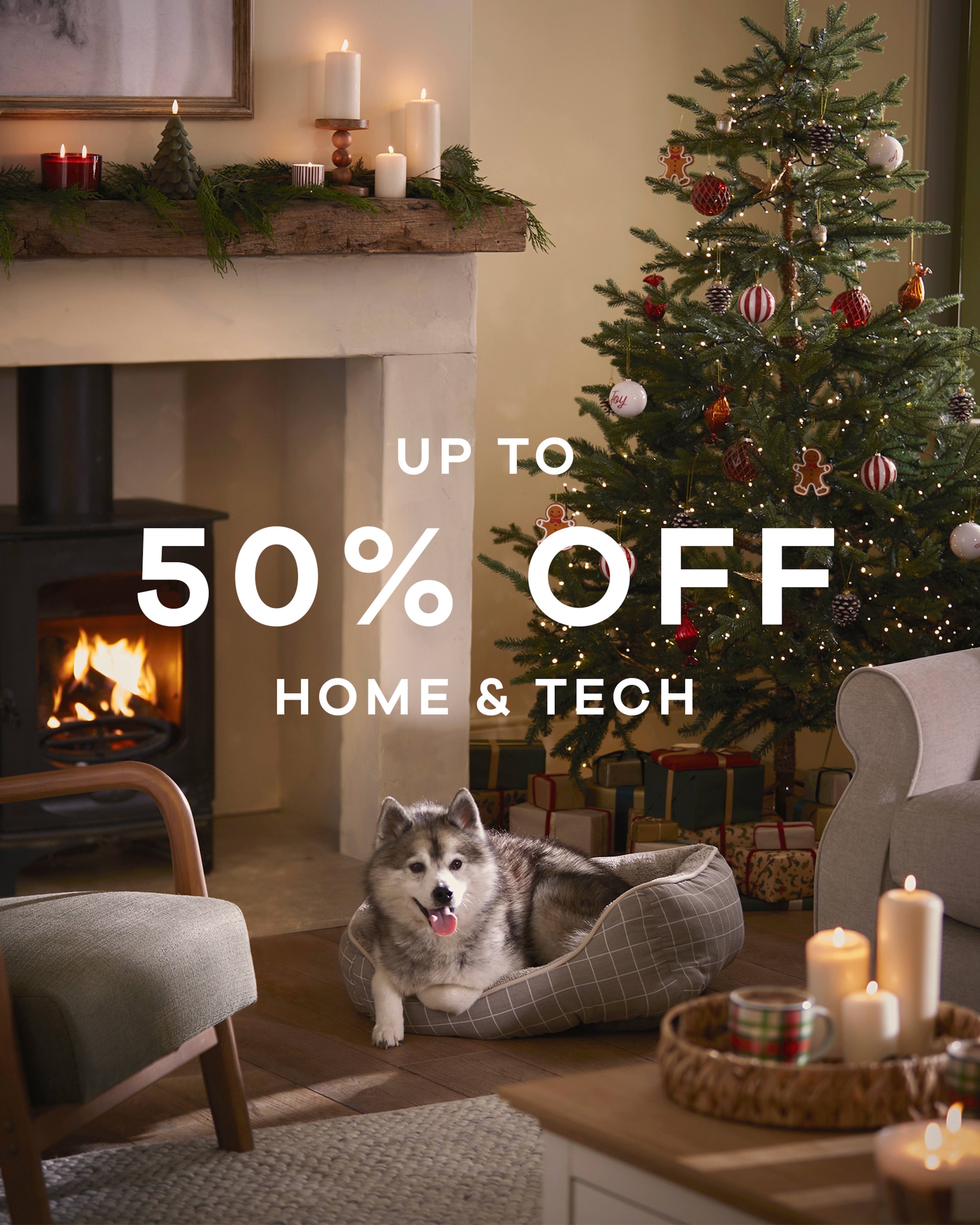 Up to 50% off home & tech