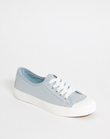 Canvas Lace Shoe - Wide Fit (E)