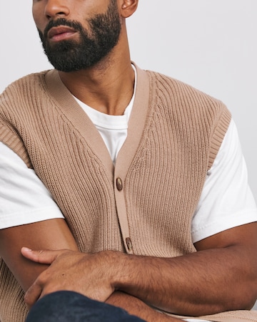 Stone Fisherman Relaxed Button Vest