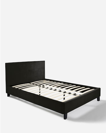 Hayden Velvet Bed Frame with 3 Layer Memory Foam Hybrid Mattress