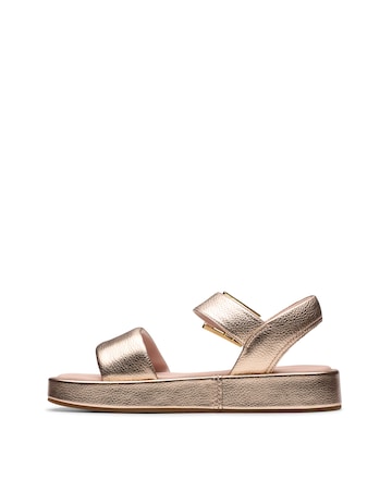 Clarks Copper Alda Strap Leather Sandal Standard Fit