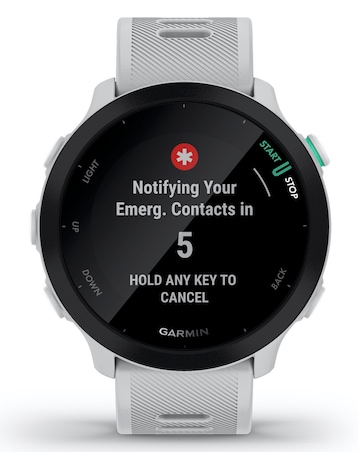 Garmin Forerunner 55 GPS Running Smart Watch - White