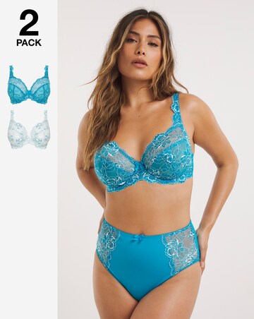 Pretty Secrets 2 Pack Ella Lace Full Cup Wired Bras B-K