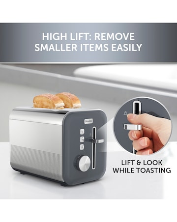 Breville VTT968 High Gloss 2 Slot Grey Toaster