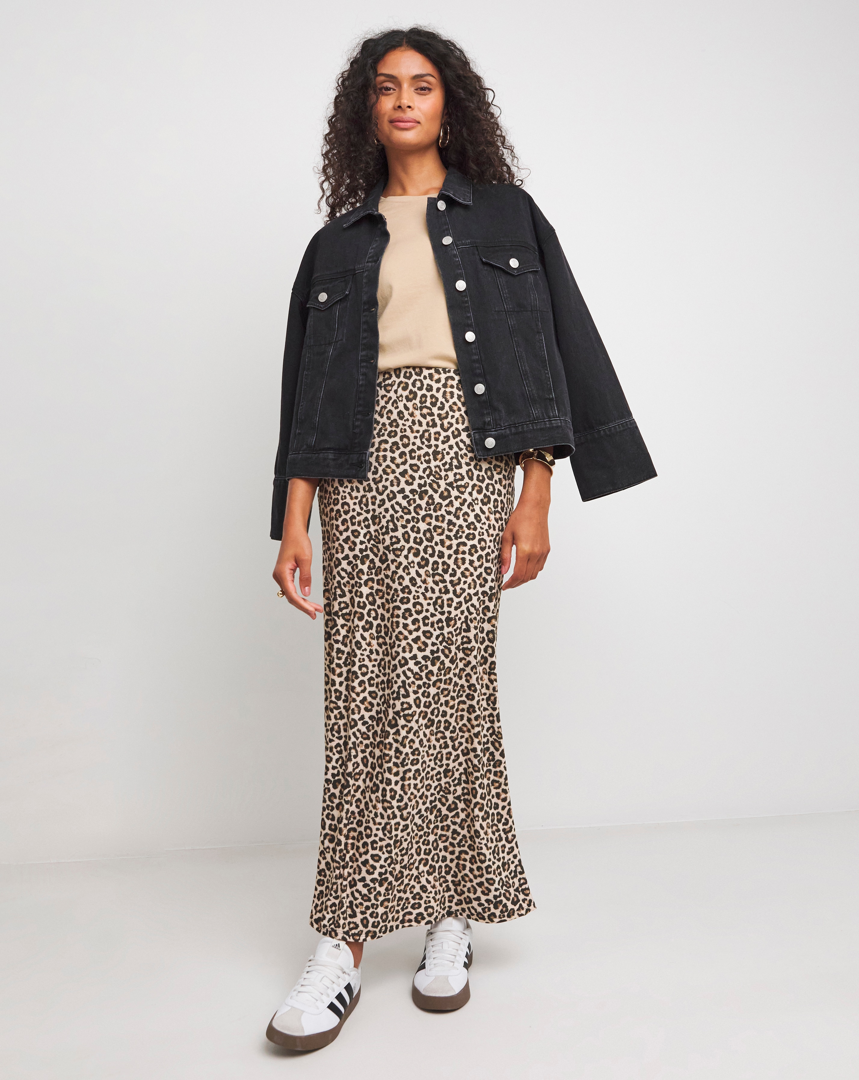 Animal Jersey Pull On Maxi Slip Skirt | JD Williams