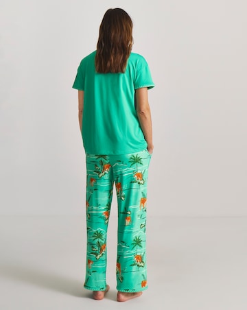 Figleaves Tiger Blanket Stitch Pyjama Set