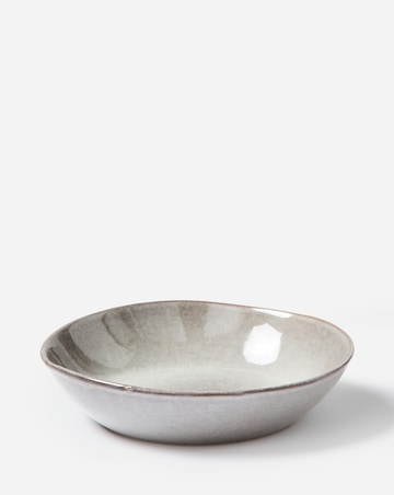 Reactive Glaze Set of 4 Pasta Bowls Grey