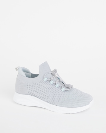 Cushion Walk Grey Arch Support Toggle Trainers -Extra Wide Fit (EEE)