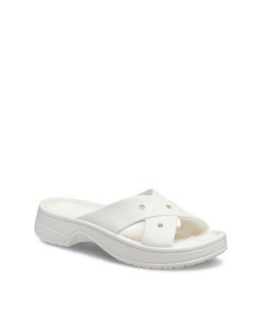 Crocs Chalk Classic Cross Over Slider Sandals