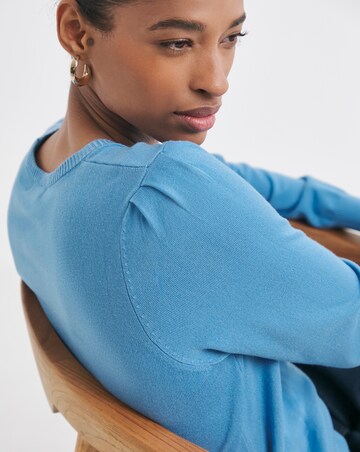 Blue Crew Neck Jumper