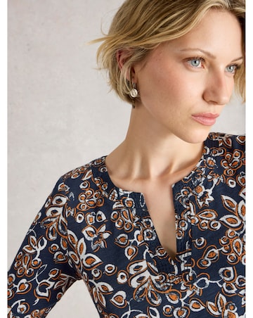 White Stuff Weaver Notch Neck Tee