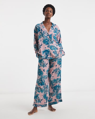 Figleaves Printed Viscose Pyjama Set