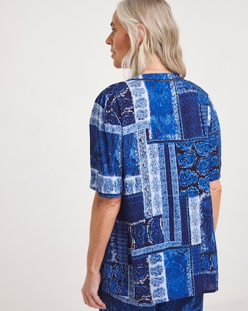 Julipa Lace Trim Button Down Blouse