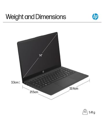 HP 14-ep2500sa 14" Laptop - Intel Celeron 4GB 128GB - Jet Black