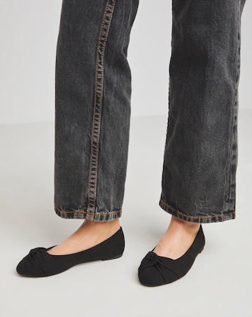 Nova Twist Front Ballerina Shoes - Standard Fit (D)