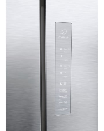 Haier Cube 83 HCR3818ENMG Total No Frost American Fridge Freezer - Silver