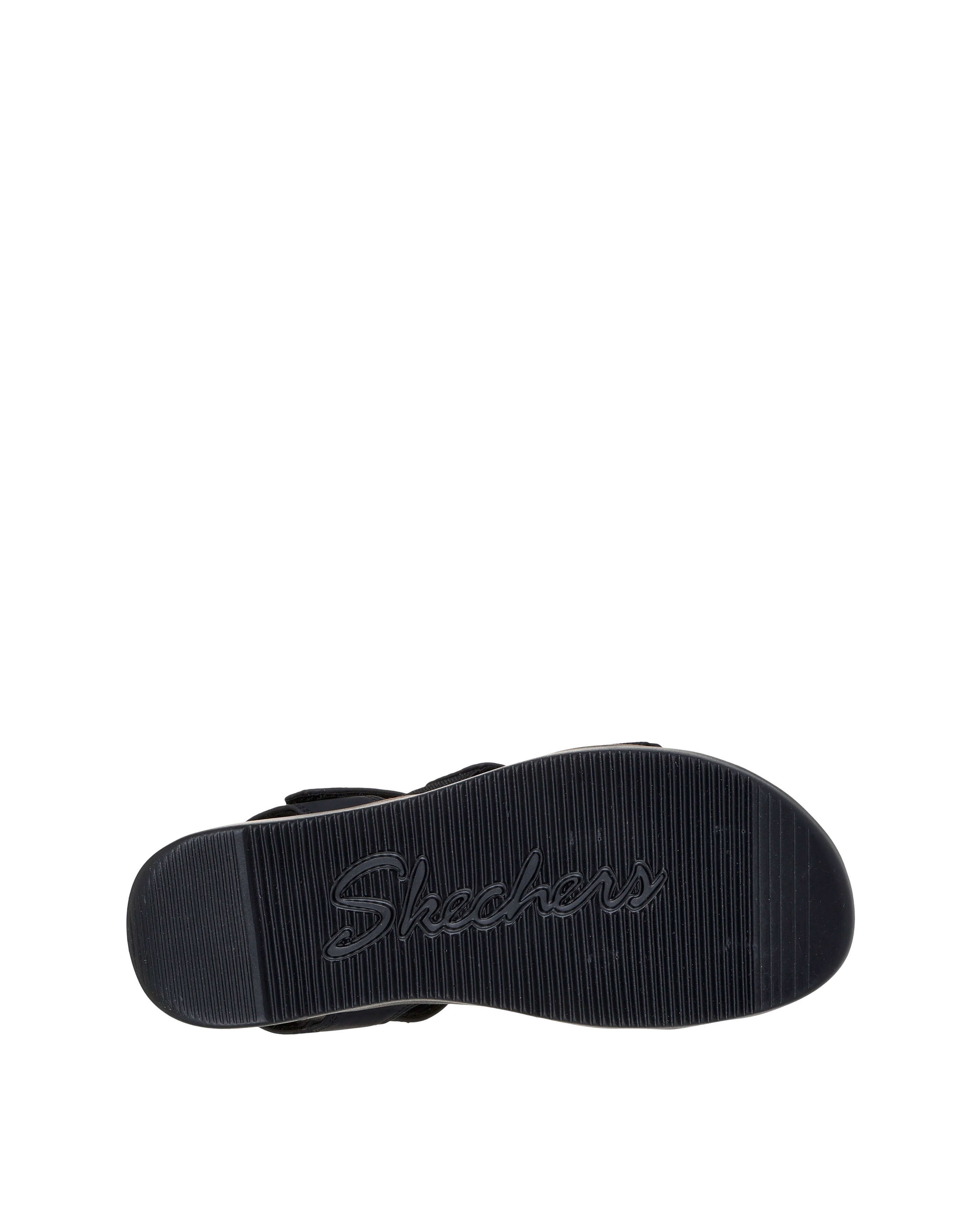 Skechers Lifted Comfort BLack Duraleather Sandals - Standard Fit