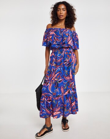 Maxi Bardot Beach Dress