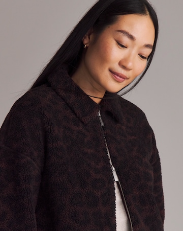 Sweaty Betty Plush Collared Printed Fleece