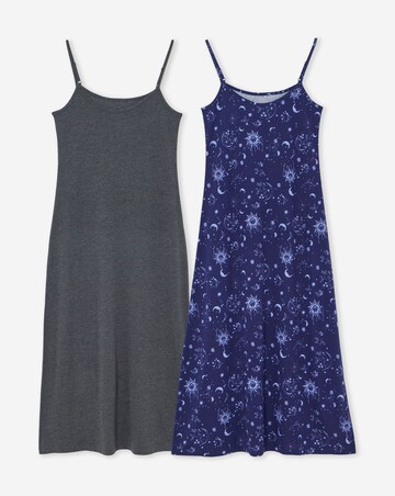 Pretty Secrets (2 Pack) Value Maxi Nighties Celestial Print