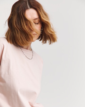 Blush Dropped Shoulder Oversized T-Shirt