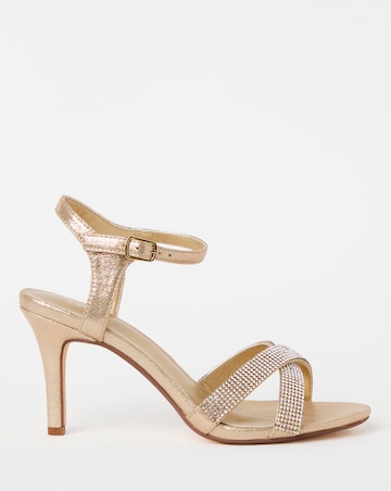 Joanna Hope Diamante Crossover Heeled Sandal - Wide Fit (E)