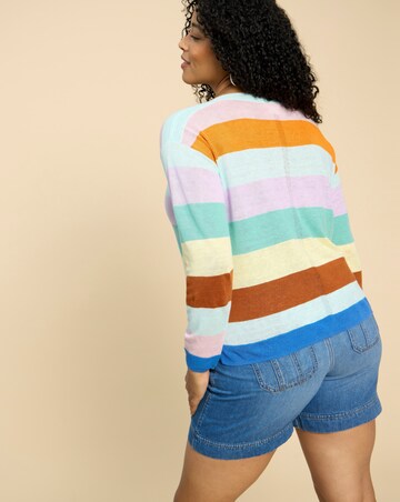 White Stuff Linen Crew Jumper