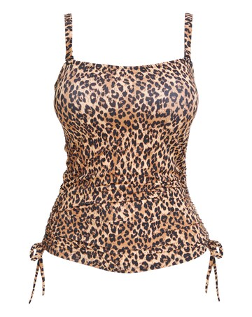 Simply Be Leopard Print Bandeau Tankini Top