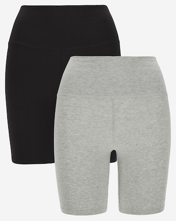Pretty Secrets (2 Pack) Cotton Comfort Shorts Black/Grey