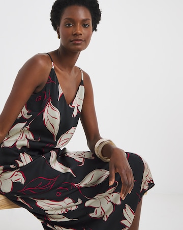 Printed Cami Midi Dress