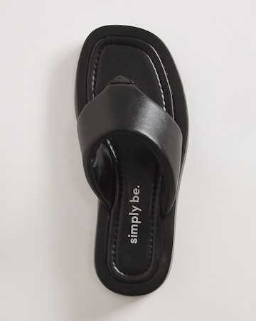 Shalia Volume Toe Post Flat Sandals Wide Fit Simply Comfort