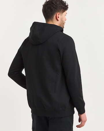 Black Full Zip Hoodie Long