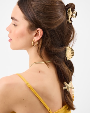 Accessorize 3-Pack Ocean Metal Claw Clips