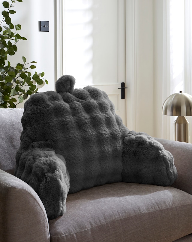 Luxe Bubble Faux Fur Back Support Cushion